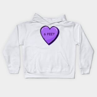 Valentine Candy Heart Purple Kids Hoodie